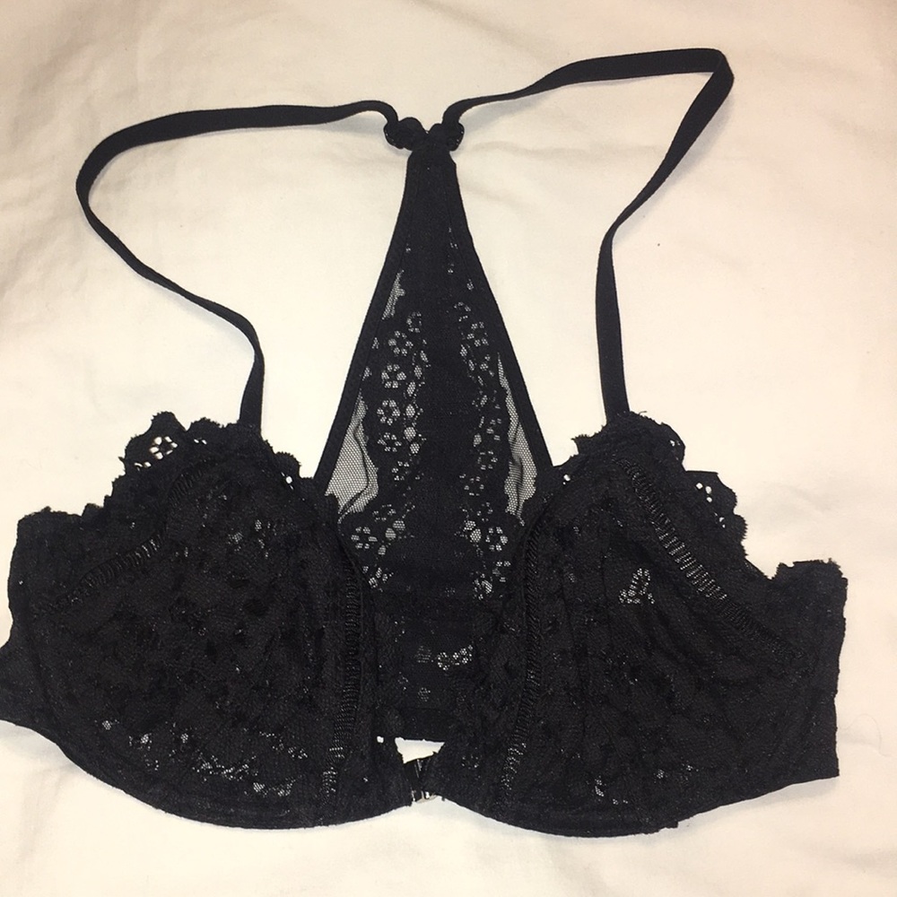 Black lace bra